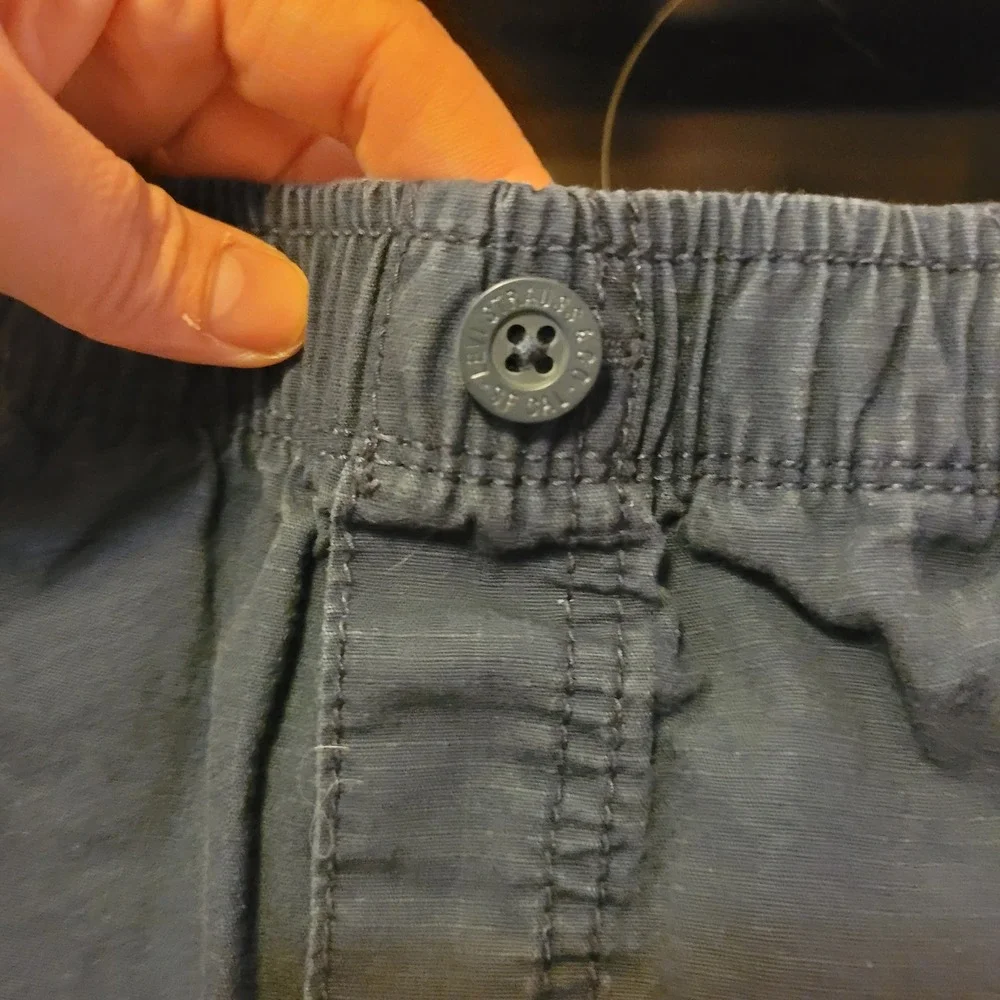 Levi Strauss Co Boys Cargo Shorts Blue Youth 6 Elastic Waist Kid Children Sunmer